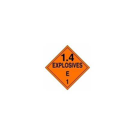 Accuform DOT PLACARD HAZARD CLASS 1 MPL130RM1 MPL130RM1